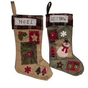 ✨ Set of 2 Christmas Holiday Stockings
